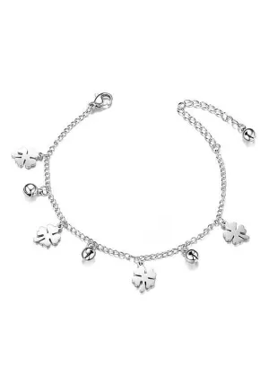 Four Leaf Clover Titanium Steel Bracelet