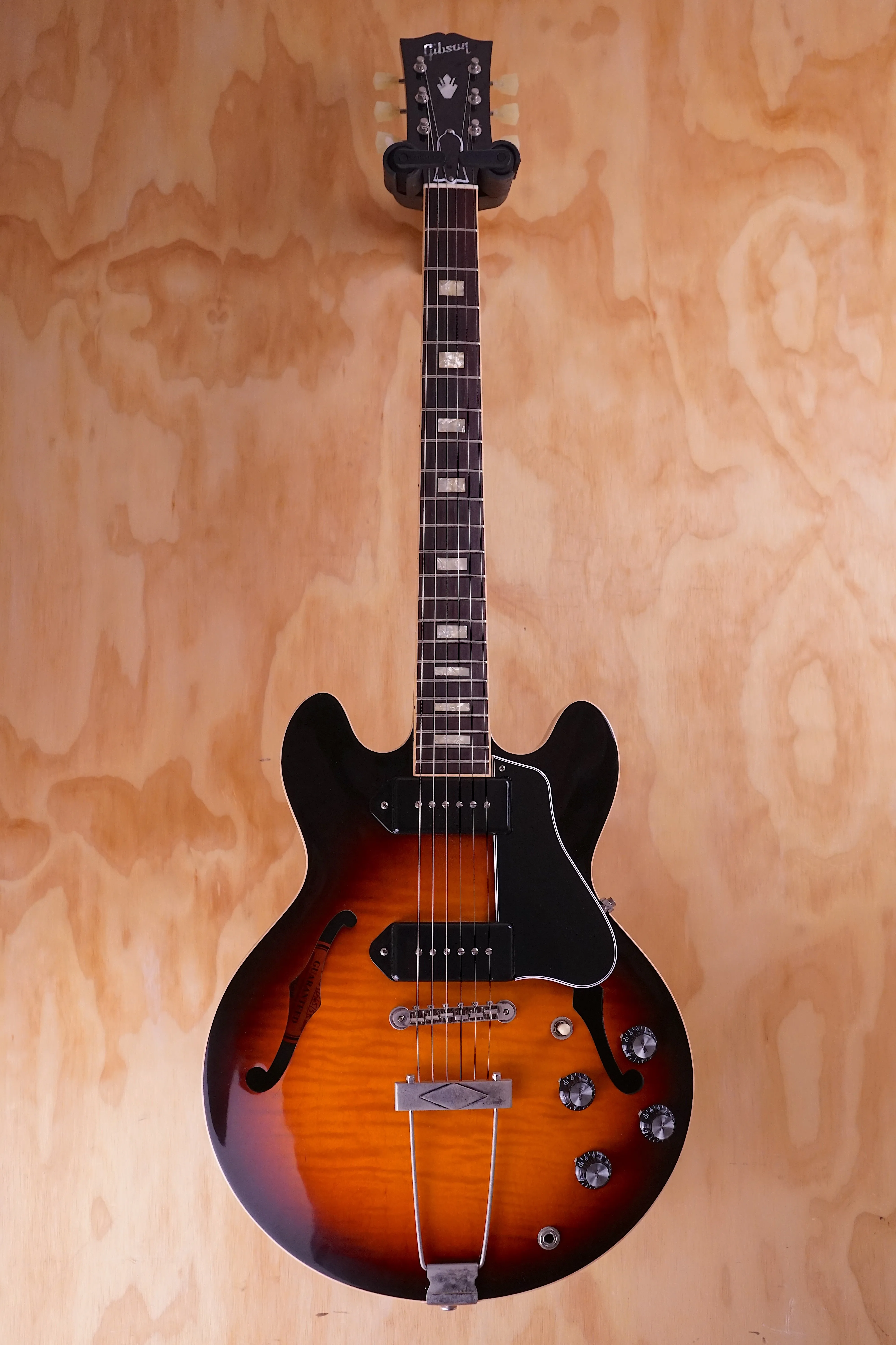 Gibson ES-390 with P90s in Sunburst Flame Top, (Used Comm)