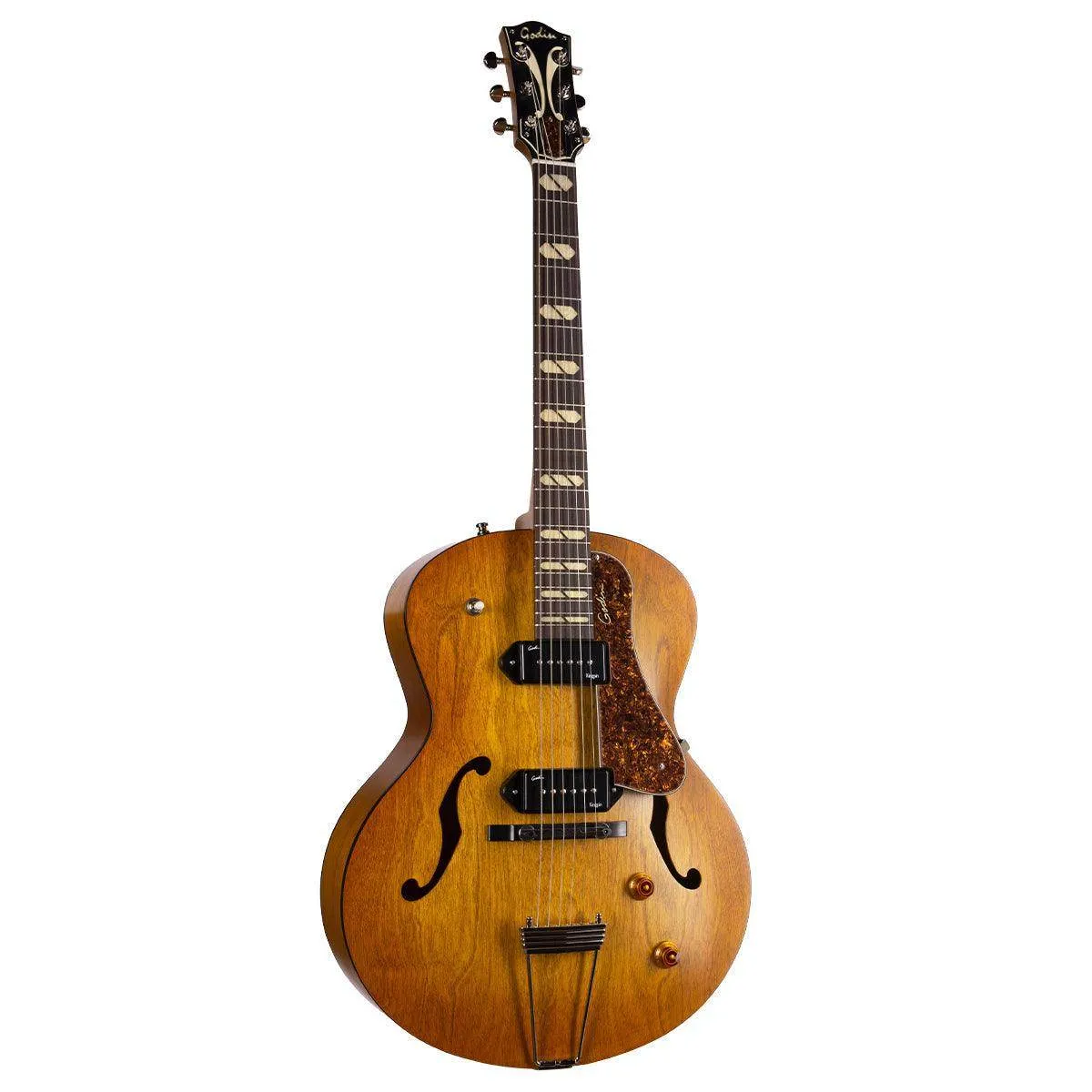 Godin 5th Avenue Jumbo P90 Semi-Acoustic Guitar ~ Harvest Gold