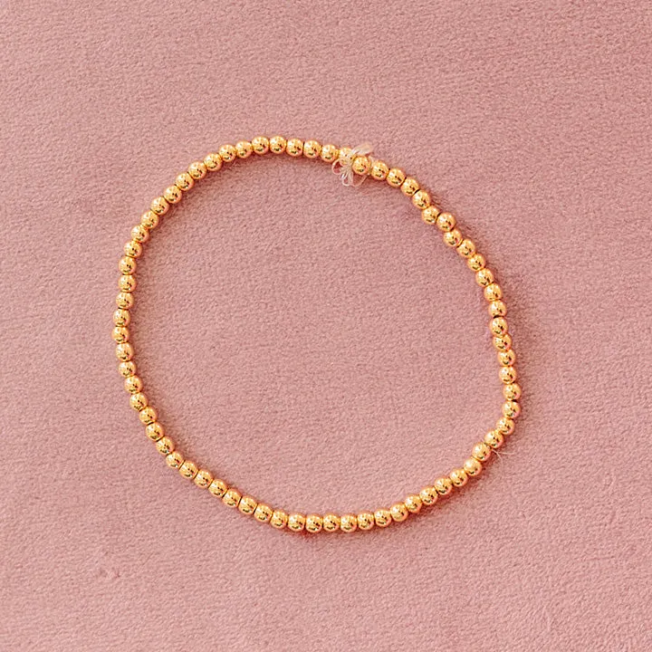 Gold Beaded Bracelet Trio