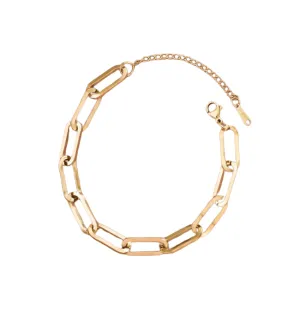 Gold Link 18K Non-Tarnish Stainless Steel Chain Bracelet