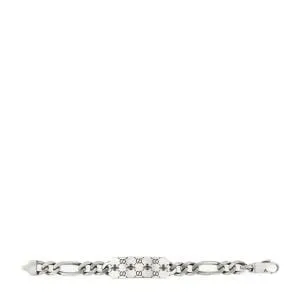 Gucci Silver Signature GG and Bee ID Bracelet