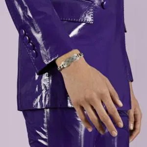 Gucci Silver Signature GG and Bee ID Bracelet