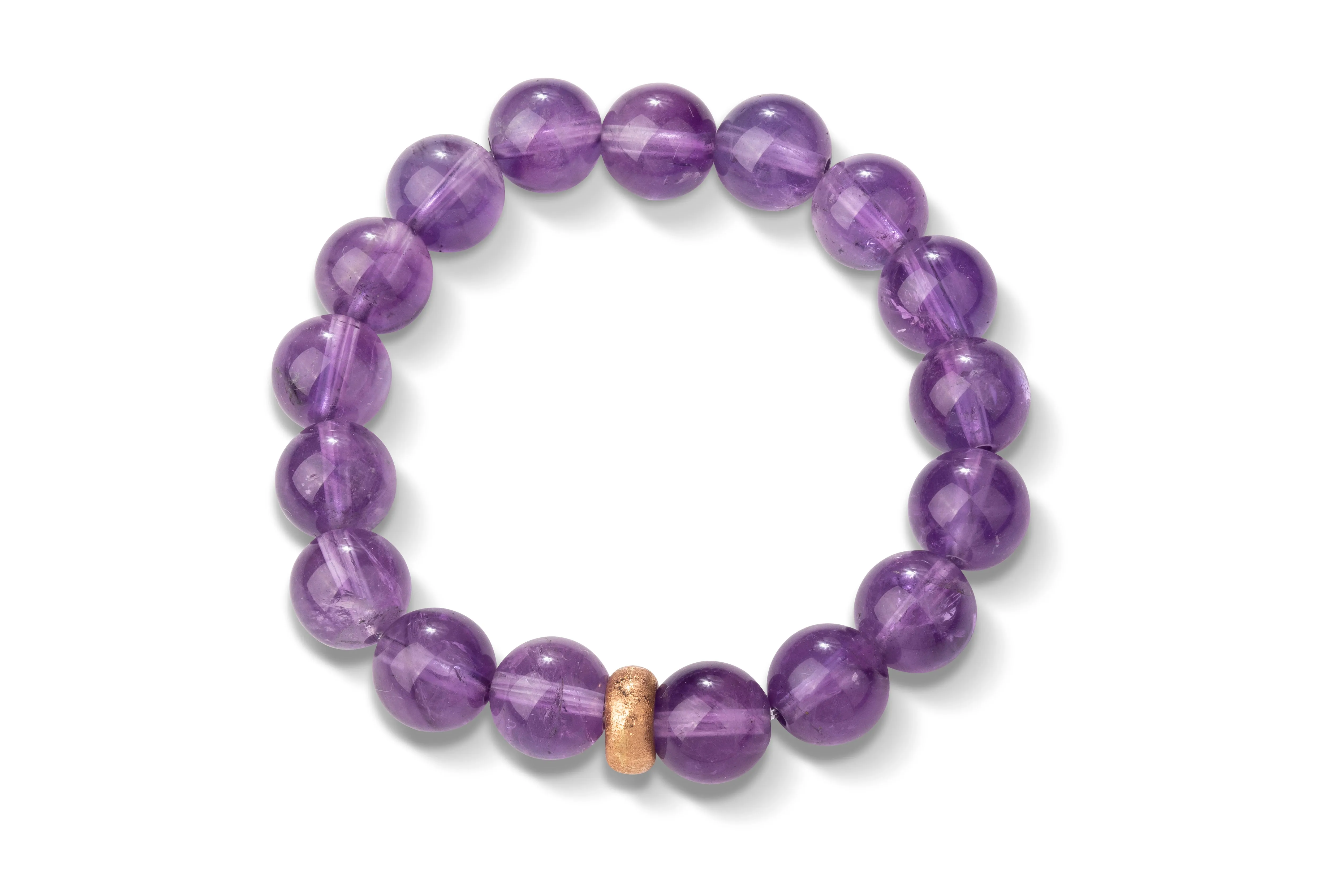 Gumdrop Amethyst Bracelet with 18K Gold