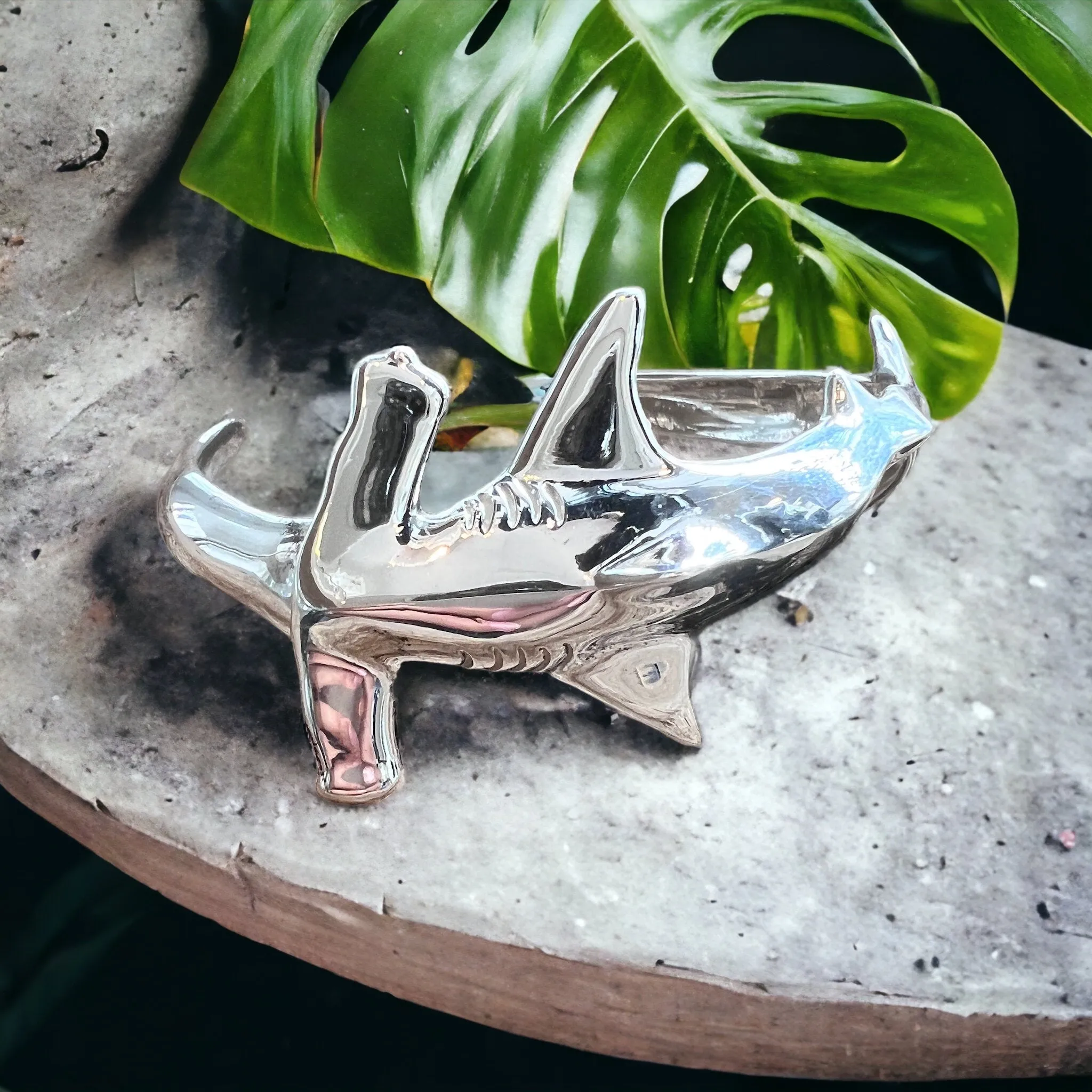 Hammerhead Shark Cuff Bracelet in Sterling Silver