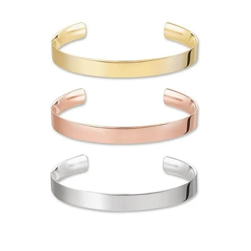 Handwriting Inscription Cuff Bracelet