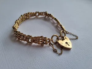 heart:locked | Solid 9ct gold bracelet