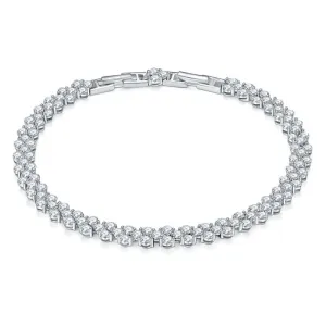 Irregular V-Shaped 925 Silver Moissanite Tennis Bracelet