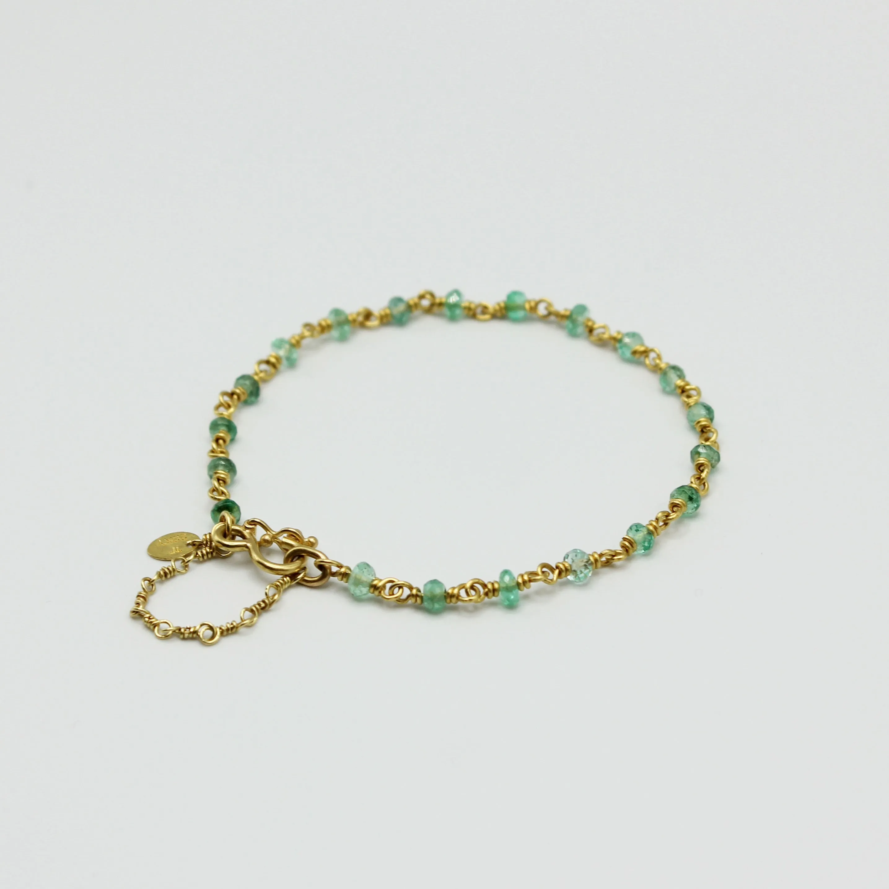 Isabella Treasure Chest Emerald Bracelet in 22K Nectar Gold