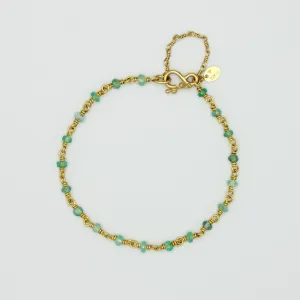 Isabella Treasure Chest Emerald Bracelet in 22K Nectar Gold