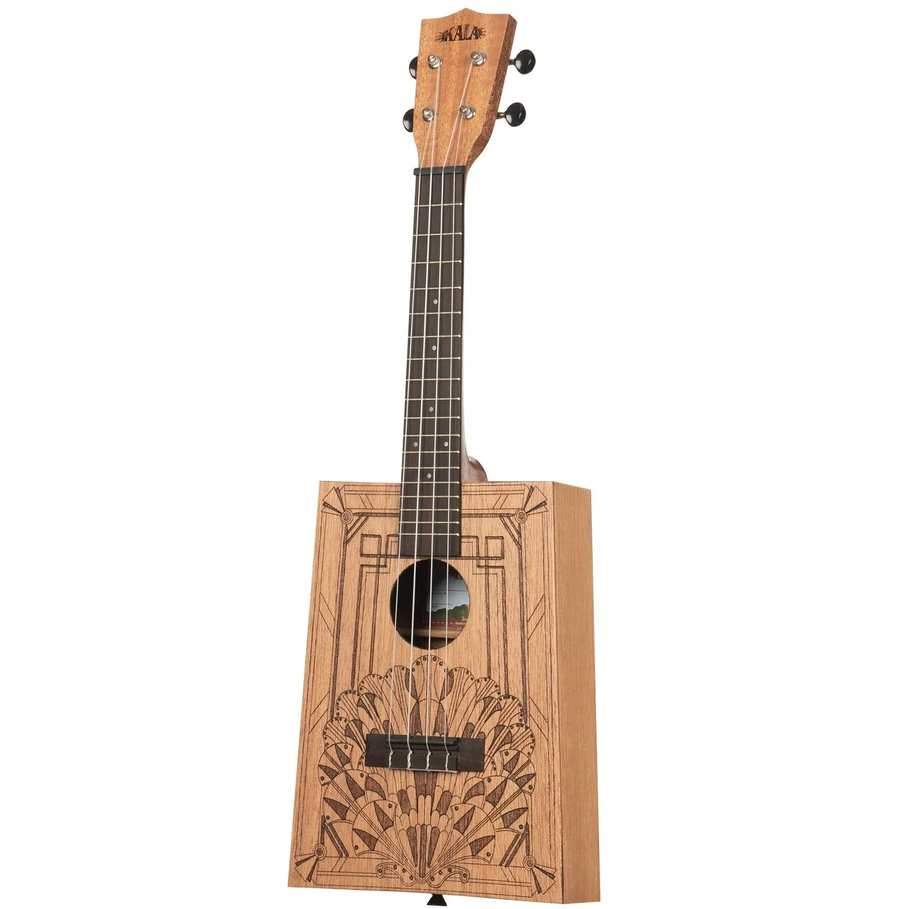 Kala Cigar Box Concert Ukulele - Art Deco