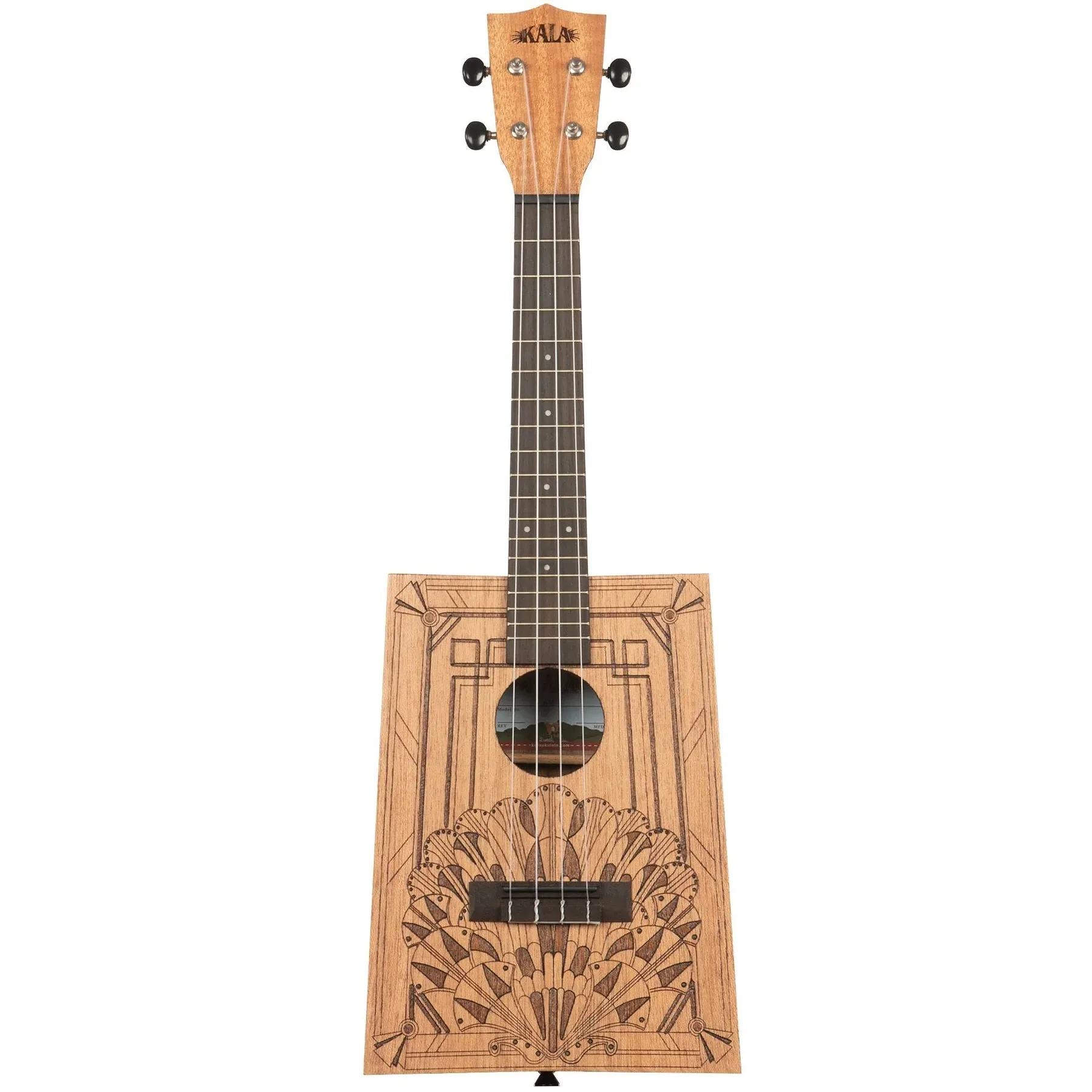 Kala Cigar Box Concert Ukulele - Art Deco