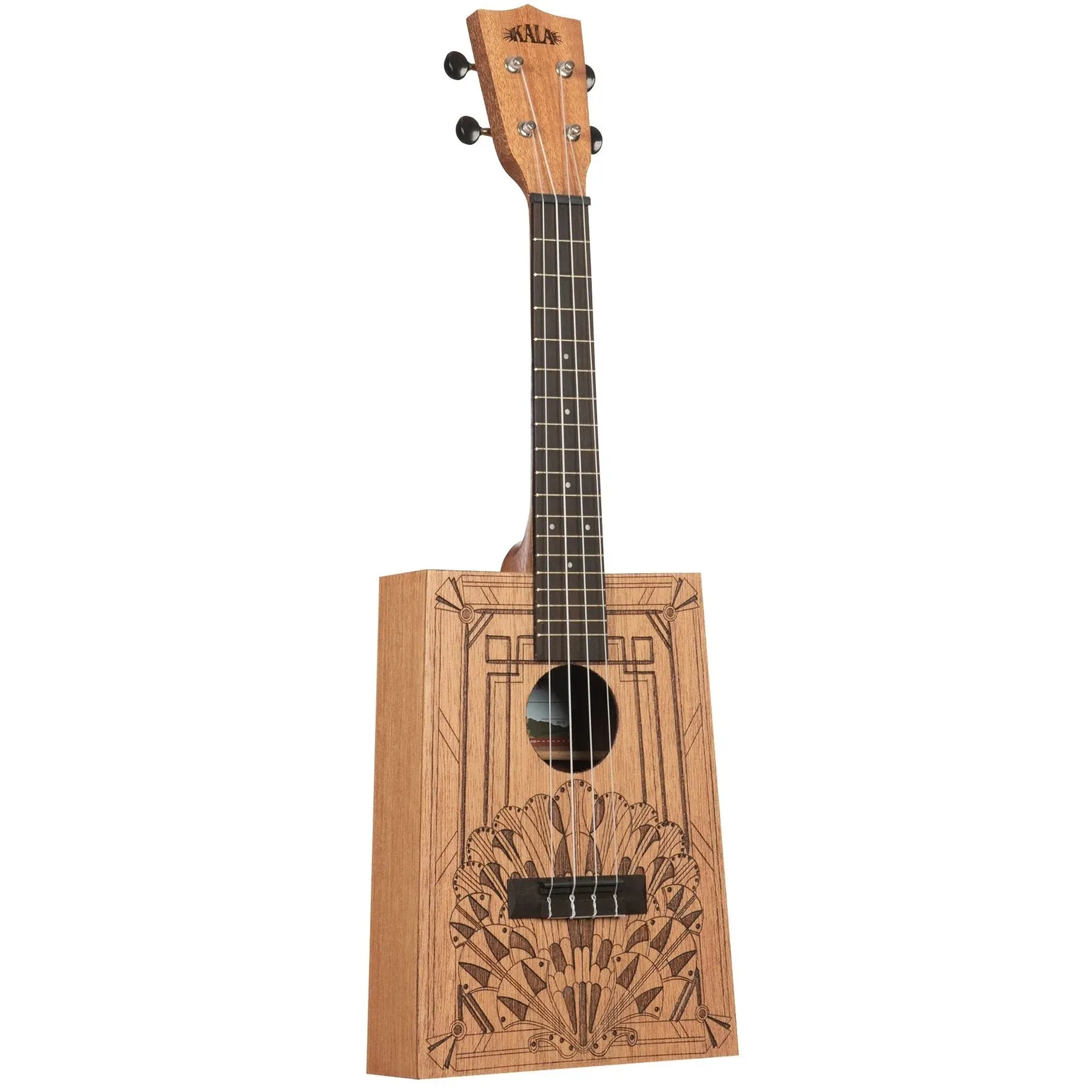 Kala Cigar Box Concert Ukulele - Art Deco