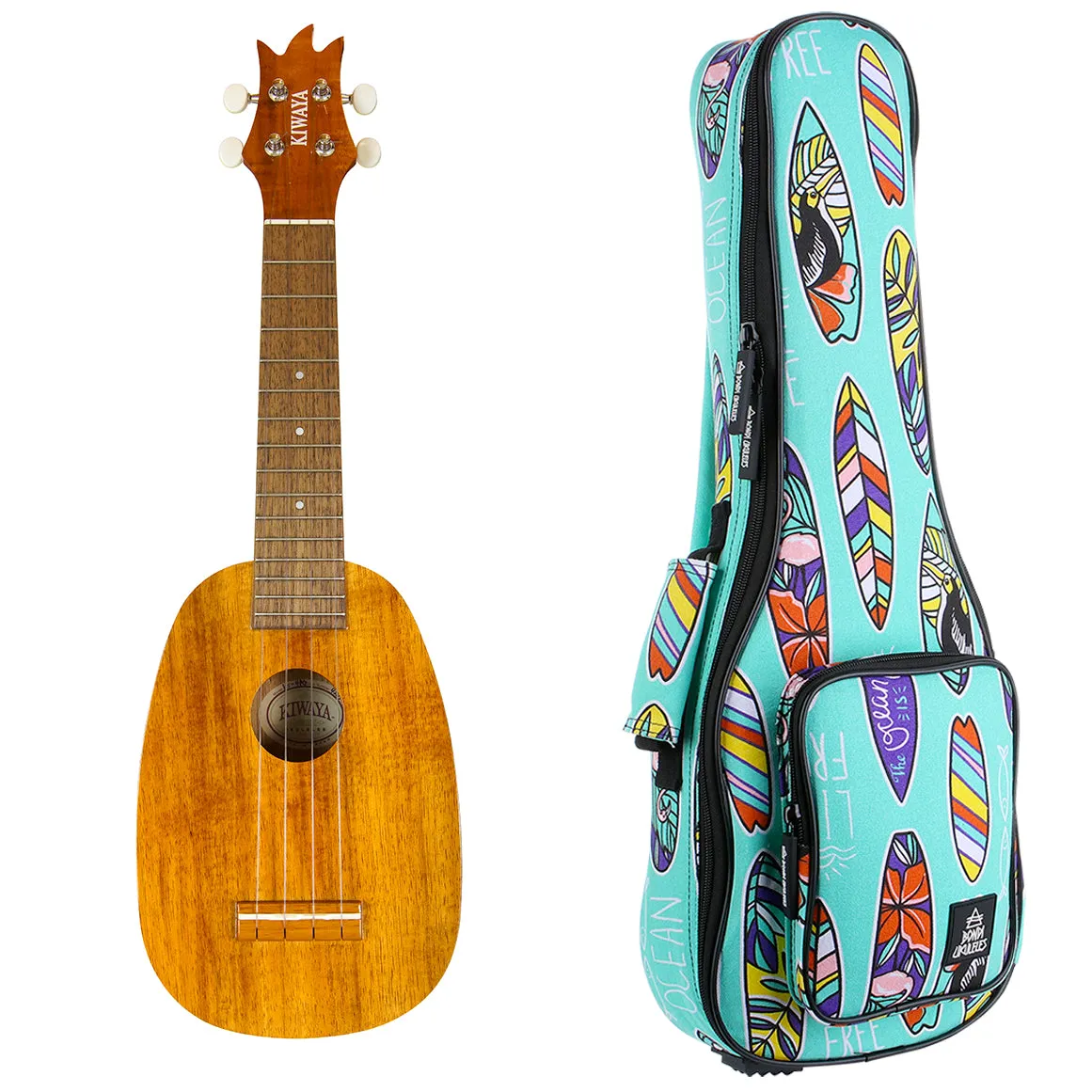 Kiwaya Eco Series Hawaiian Koa Soprano Pineapple Ukulele KS-4PG