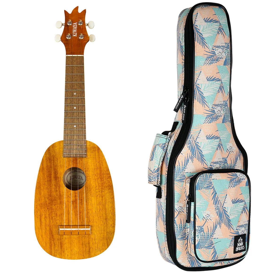 Kiwaya Eco Series Hawaiian Koa Soprano Pineapple Ukulele KS-4PG