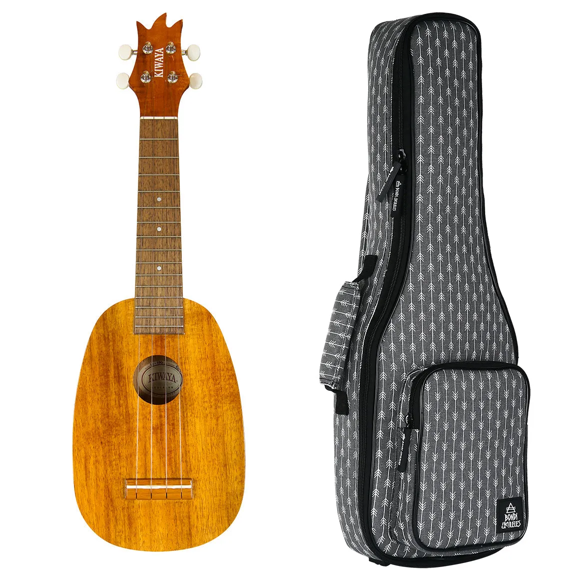 Kiwaya Eco Series Hawaiian Koa Soprano Pineapple Ukulele KS-4PG