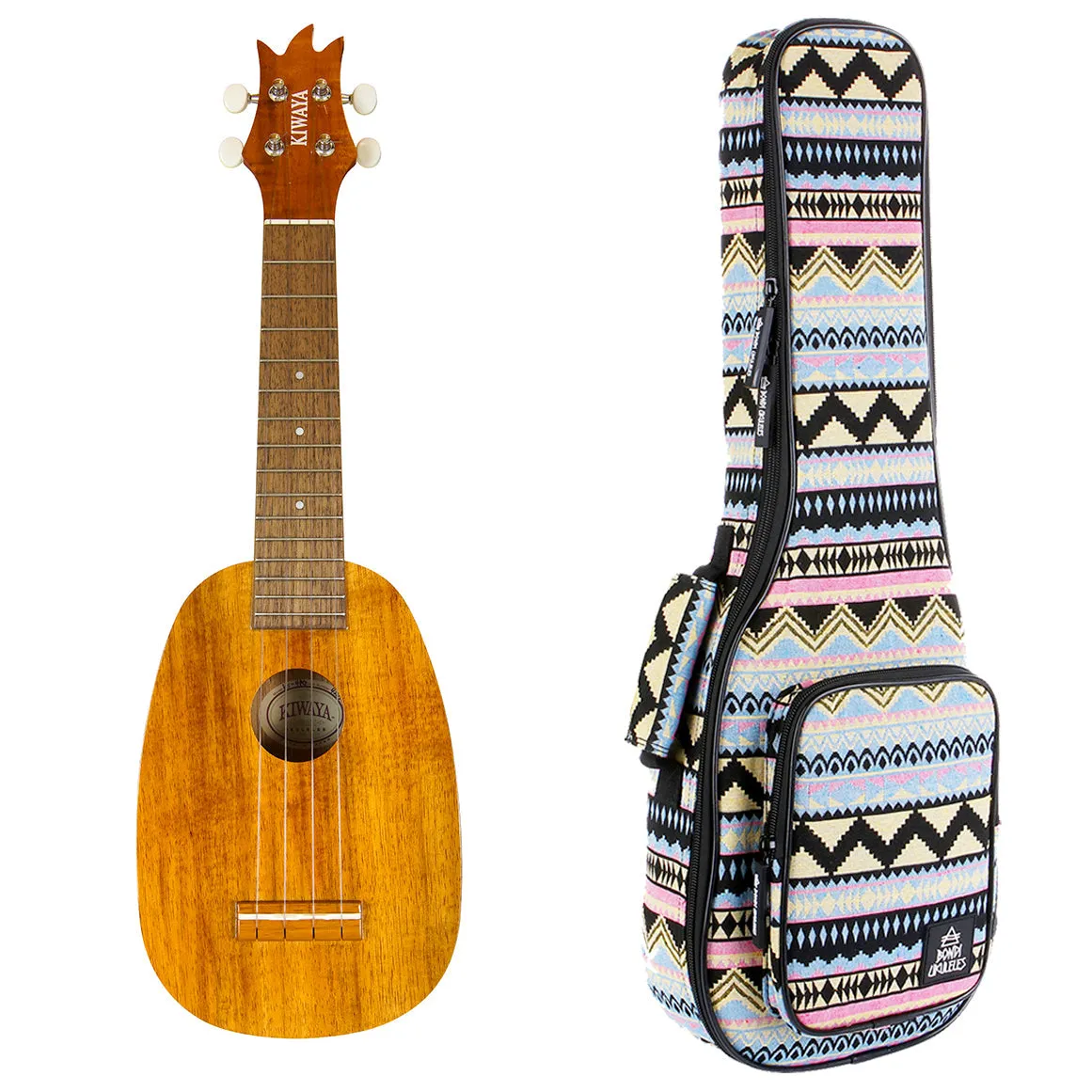 Kiwaya Eco Series Hawaiian Koa Soprano Pineapple Ukulele KS-4PG