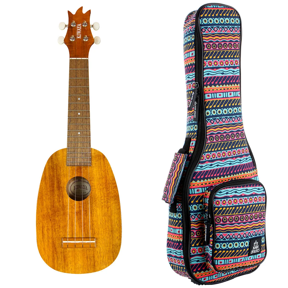 Kiwaya Eco Series Hawaiian Koa Soprano Pineapple Ukulele KS-4PG