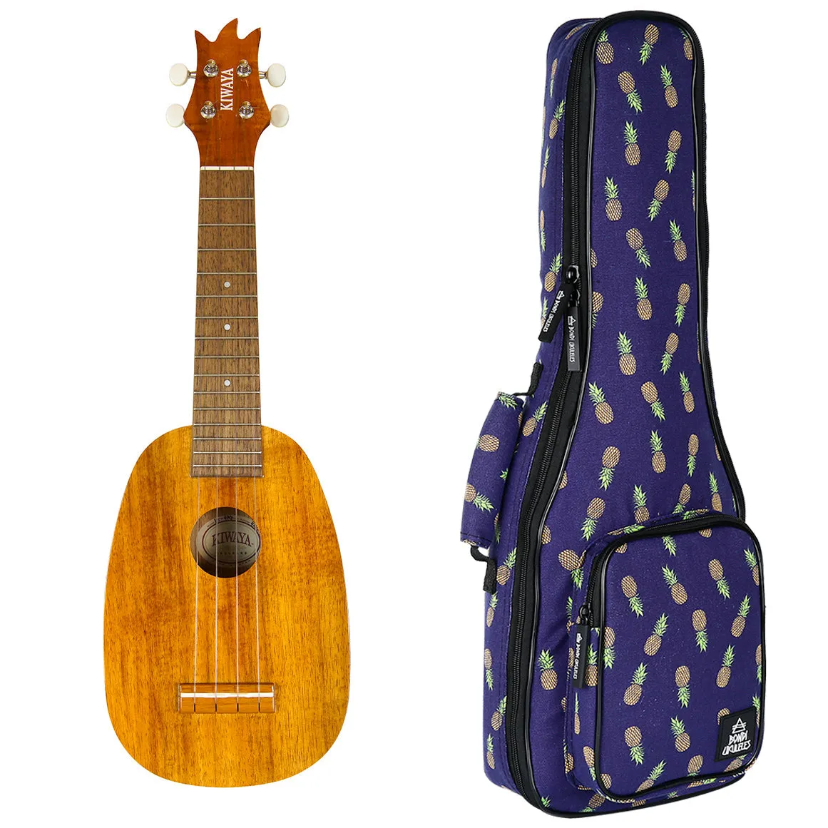 Kiwaya Eco Series Hawaiian Koa Soprano Pineapple Ukulele KS-4PG