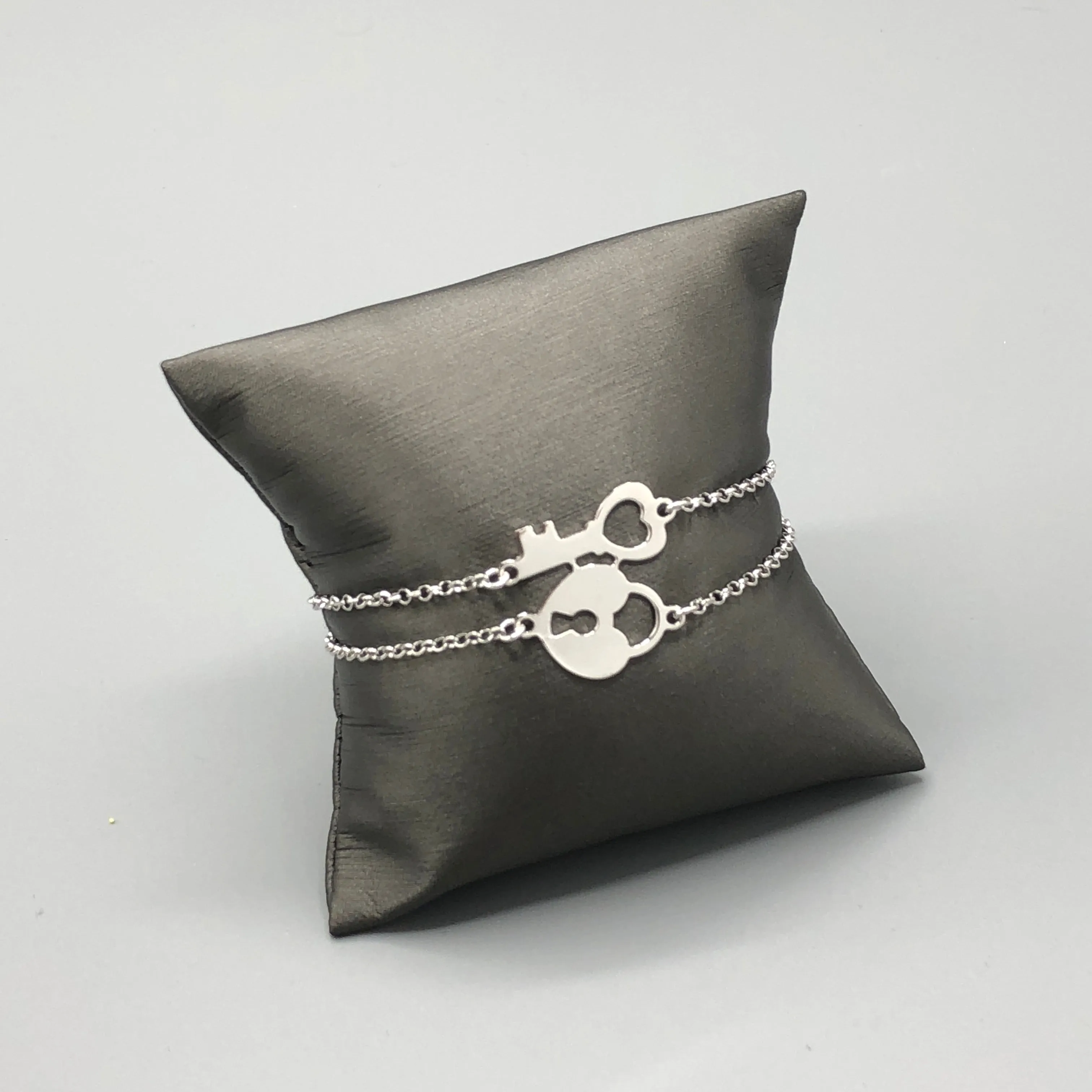 Lock & Key Silver Bracelet