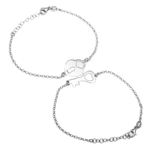Lock & Key Silver Bracelet