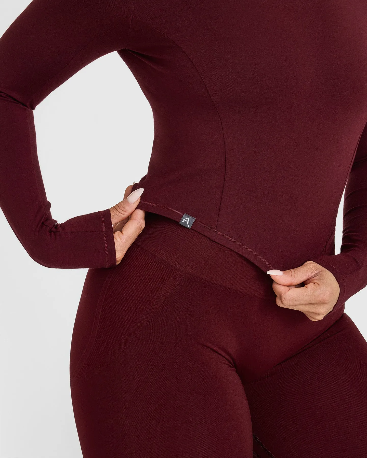 Mellow Soft Mid Long Sleeve Top | Rosewood