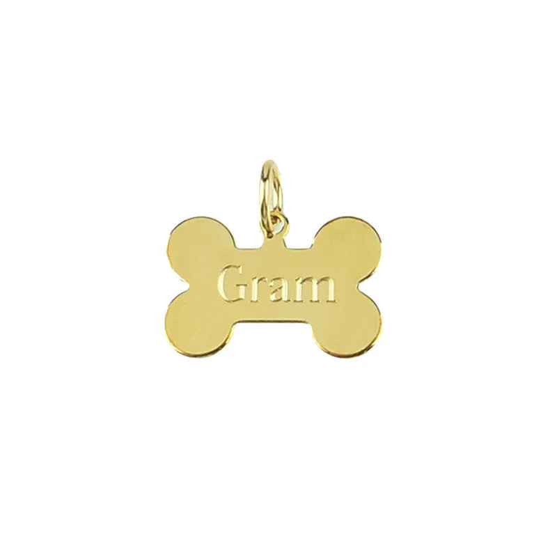 Metal Dog Bone Charm