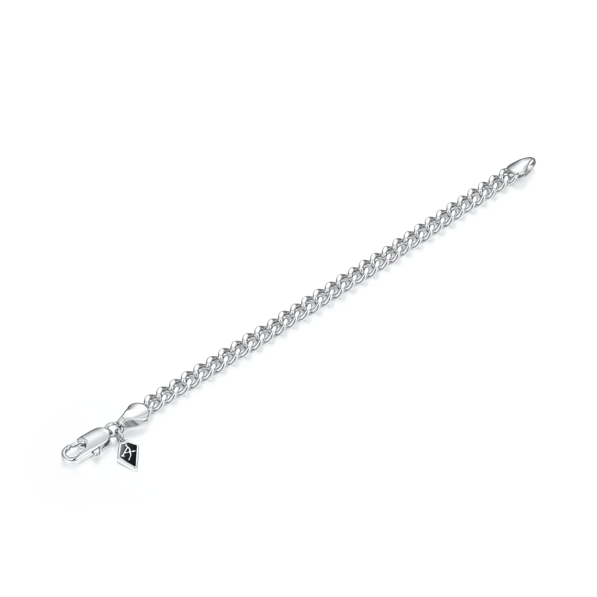 Miami Micro Cuban Curb Bracelet - White Gold