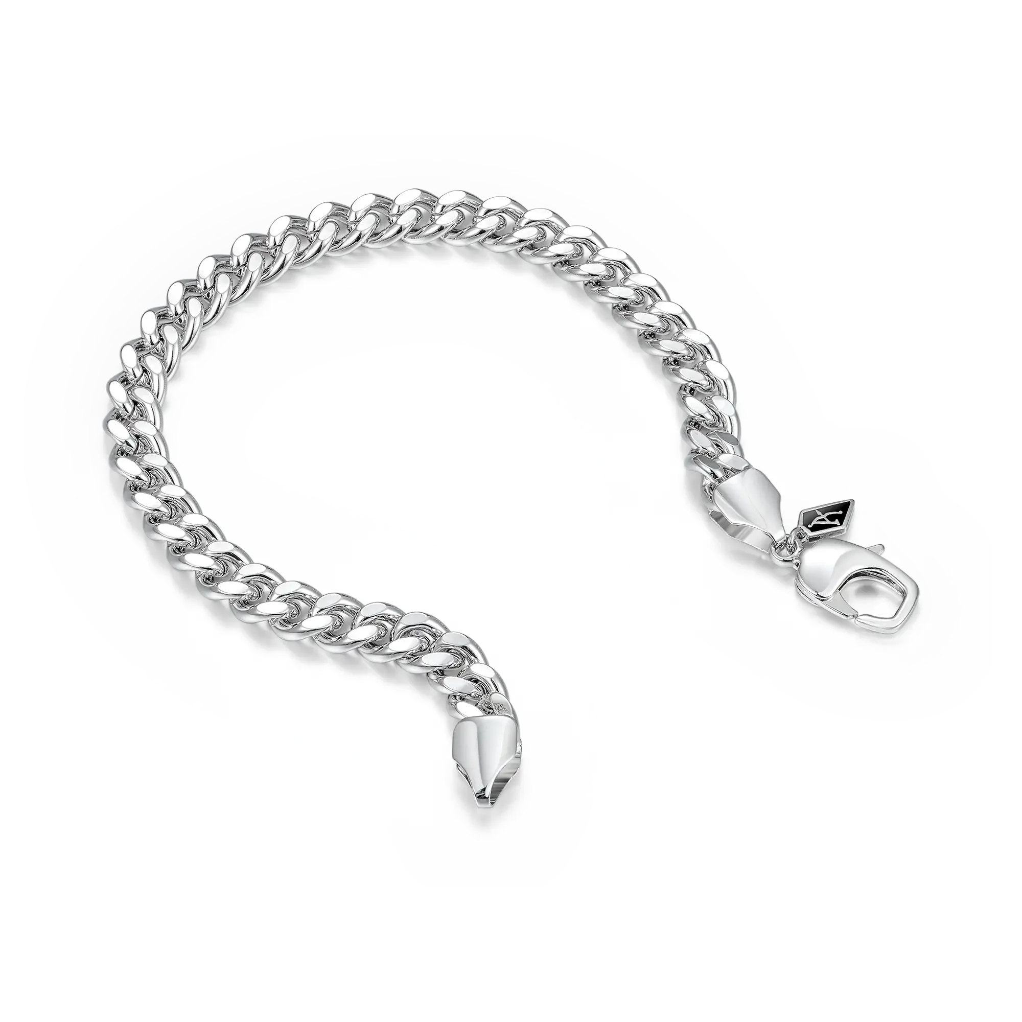 Miami Micro Cuban Curb Bracelet - White Gold