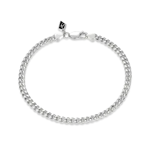 Miami Micro Cuban Curb Bracelet - White Gold