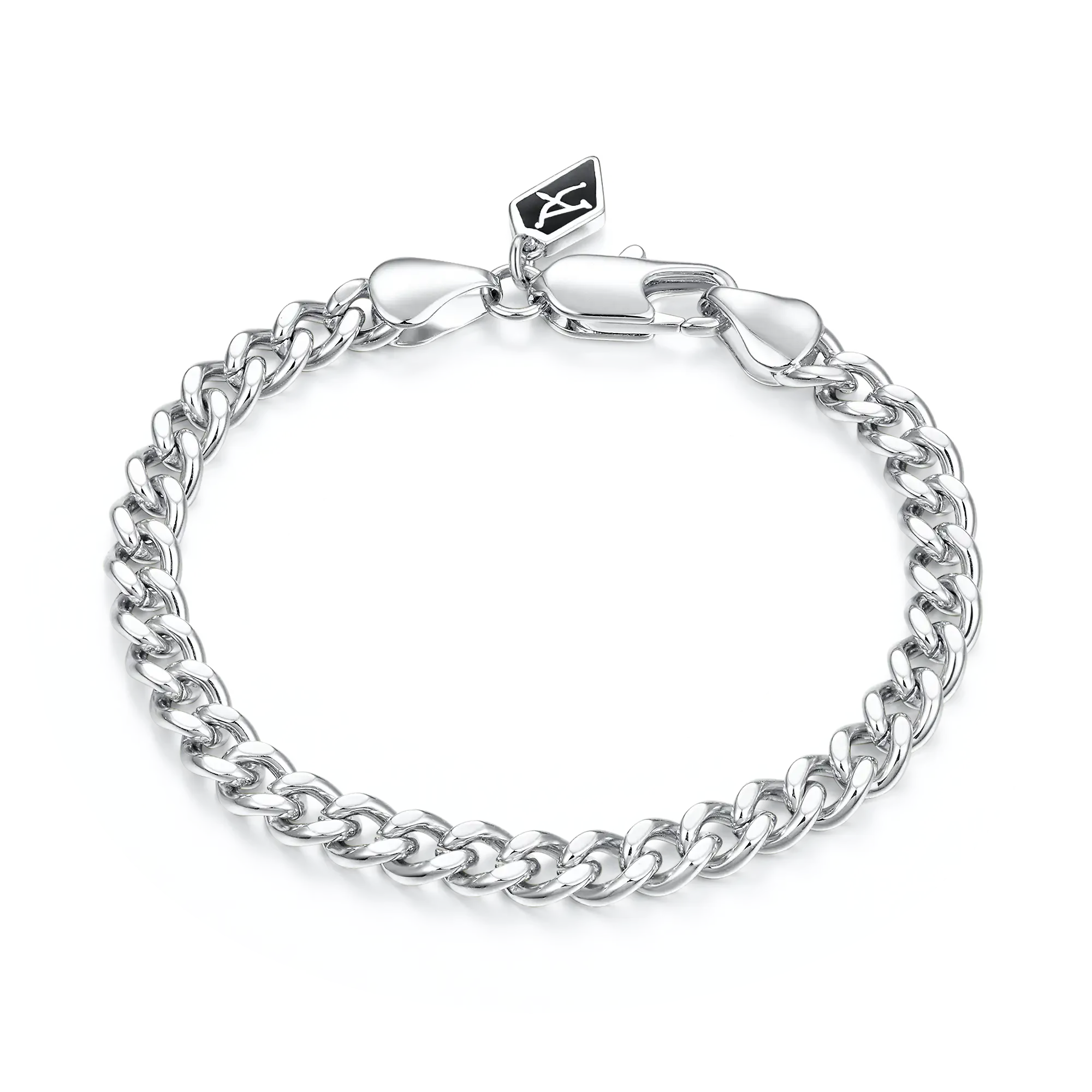 Miami Micro Cuban Curb Bracelet - White Gold