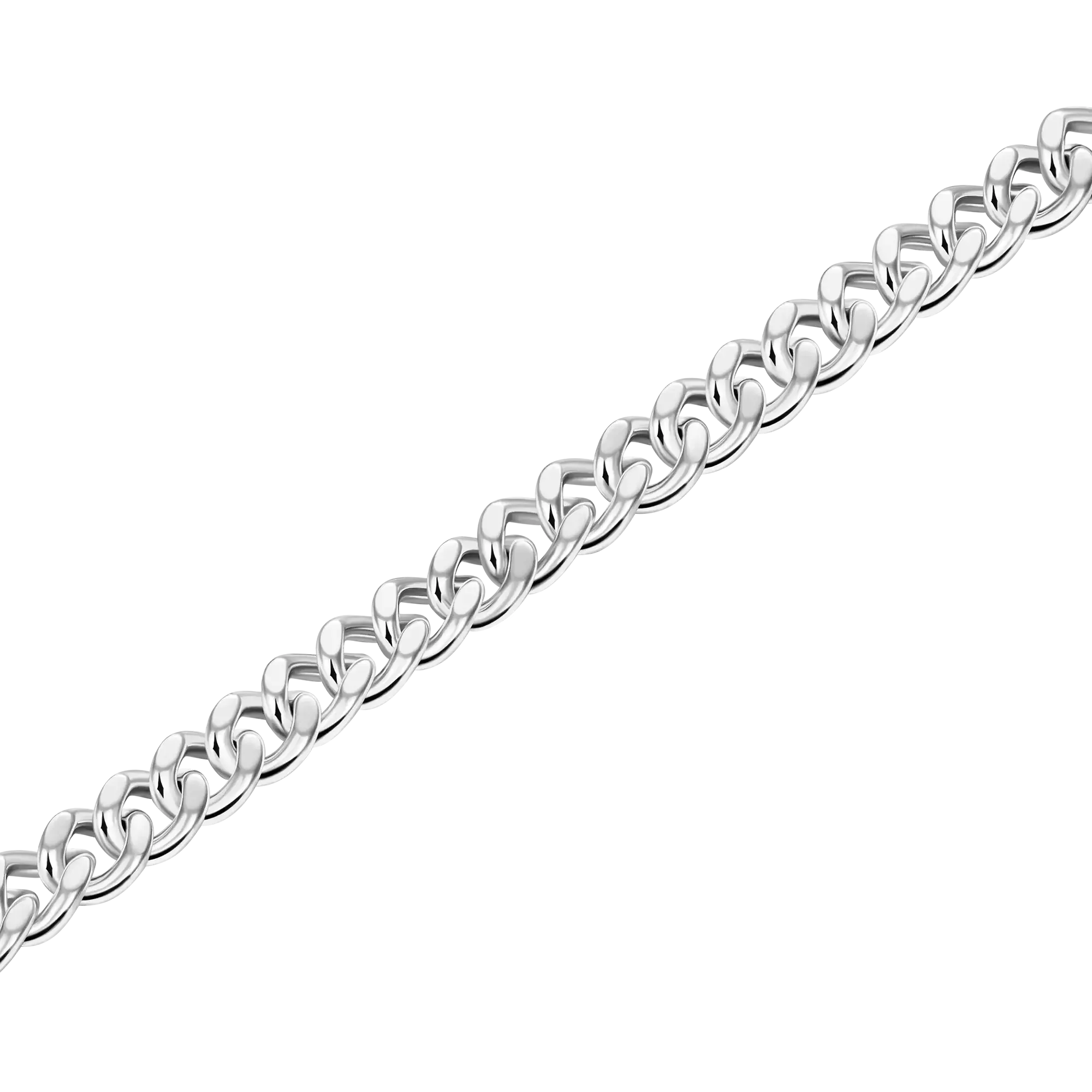 Miami Micro Cuban Curb Bracelet - White Gold