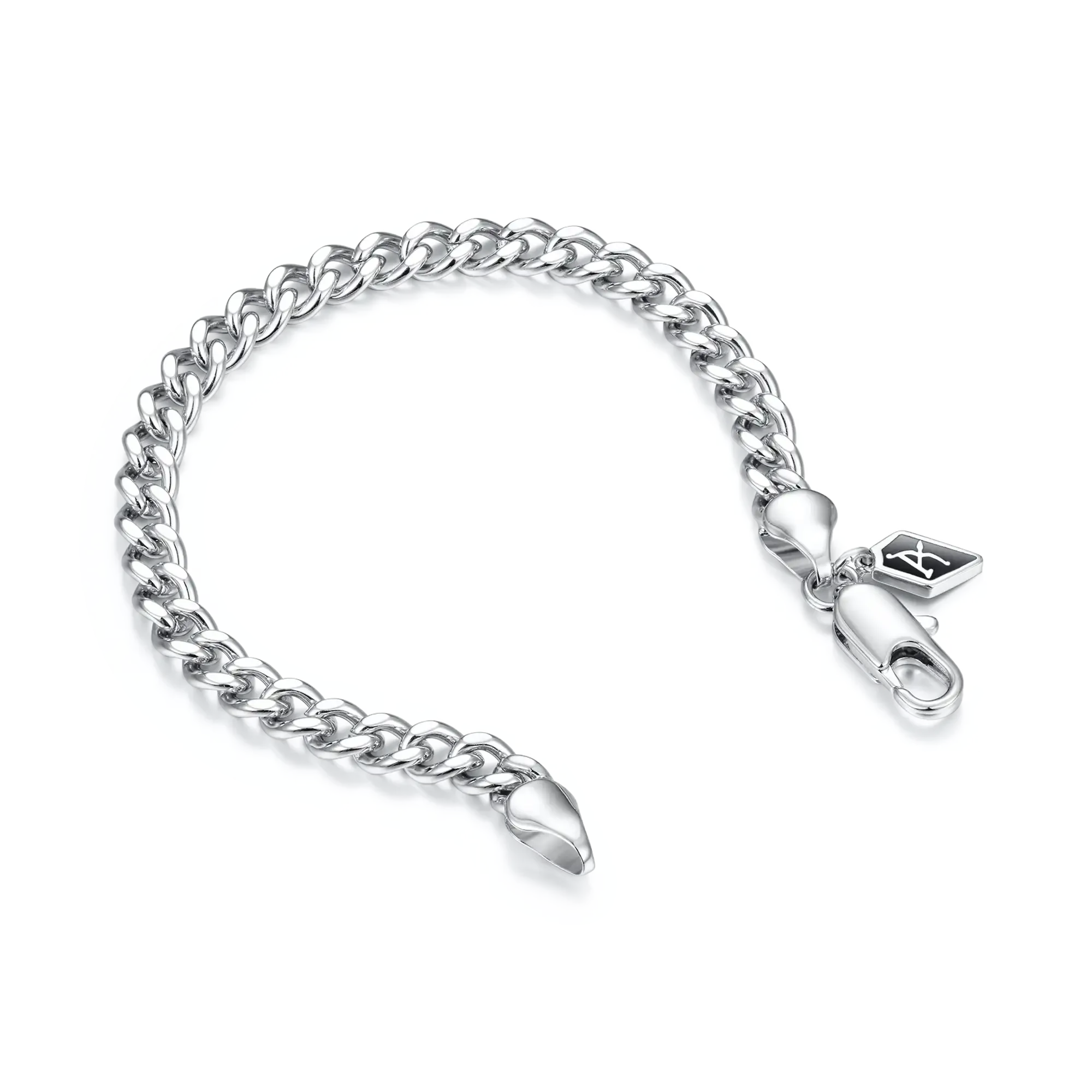 Miami Micro Cuban Curb Bracelet - White Gold