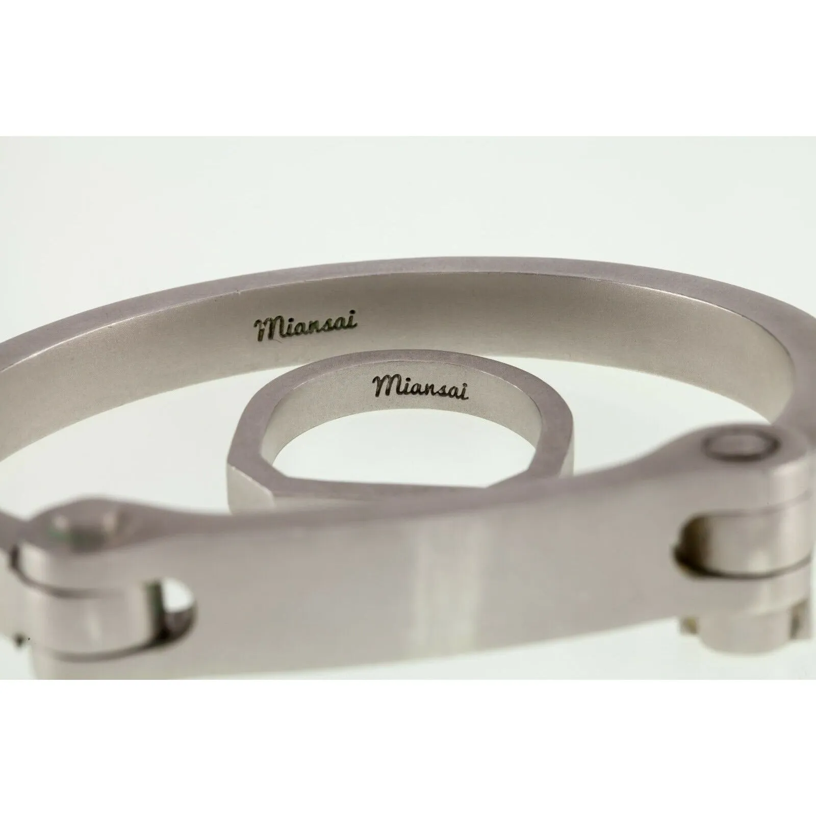 Miansai Sterling Silver Bracelet and Ring Set