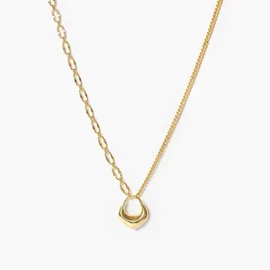 Minimalist Personality Hollow Peach Heart Pendant Chain Necklace