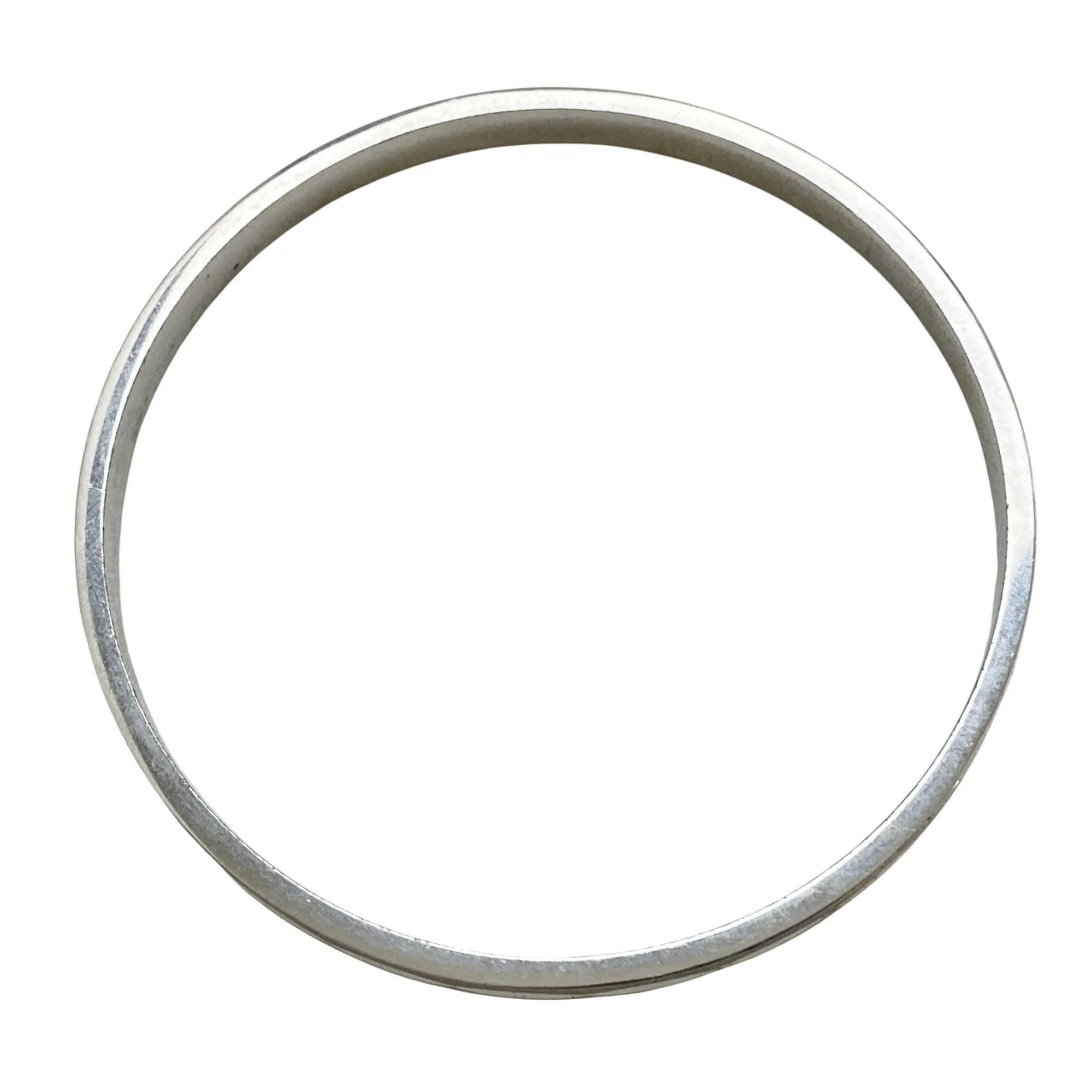 Monet Silver Etched Bangle Bracelet