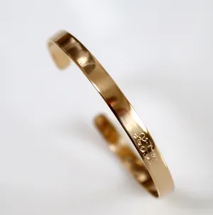Monogram Gold Bracelet - 3 initials Cuff bracelet - Personalize Gold Filled Bangle