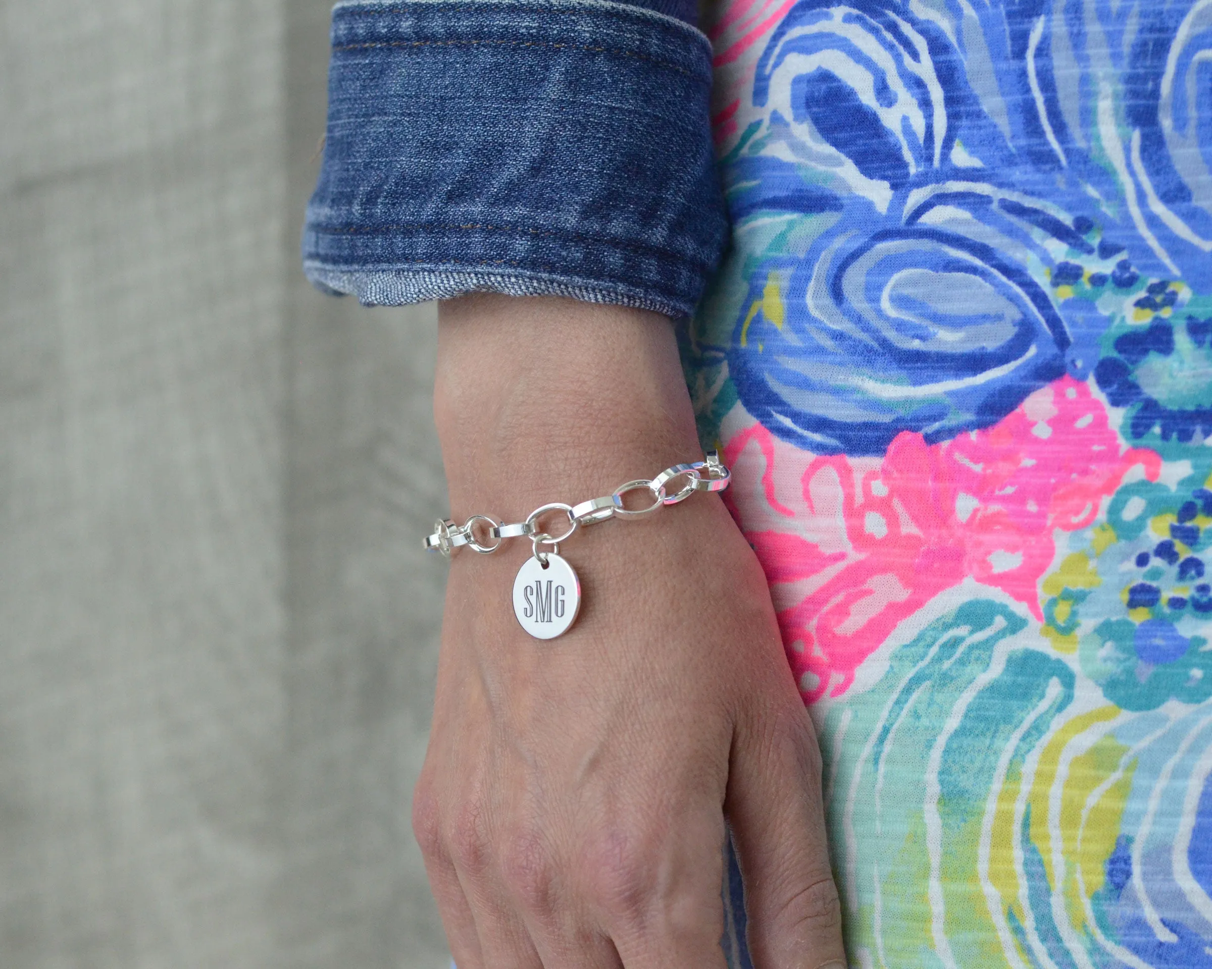 MONOGRAM INITIAL CHARM BRACELET