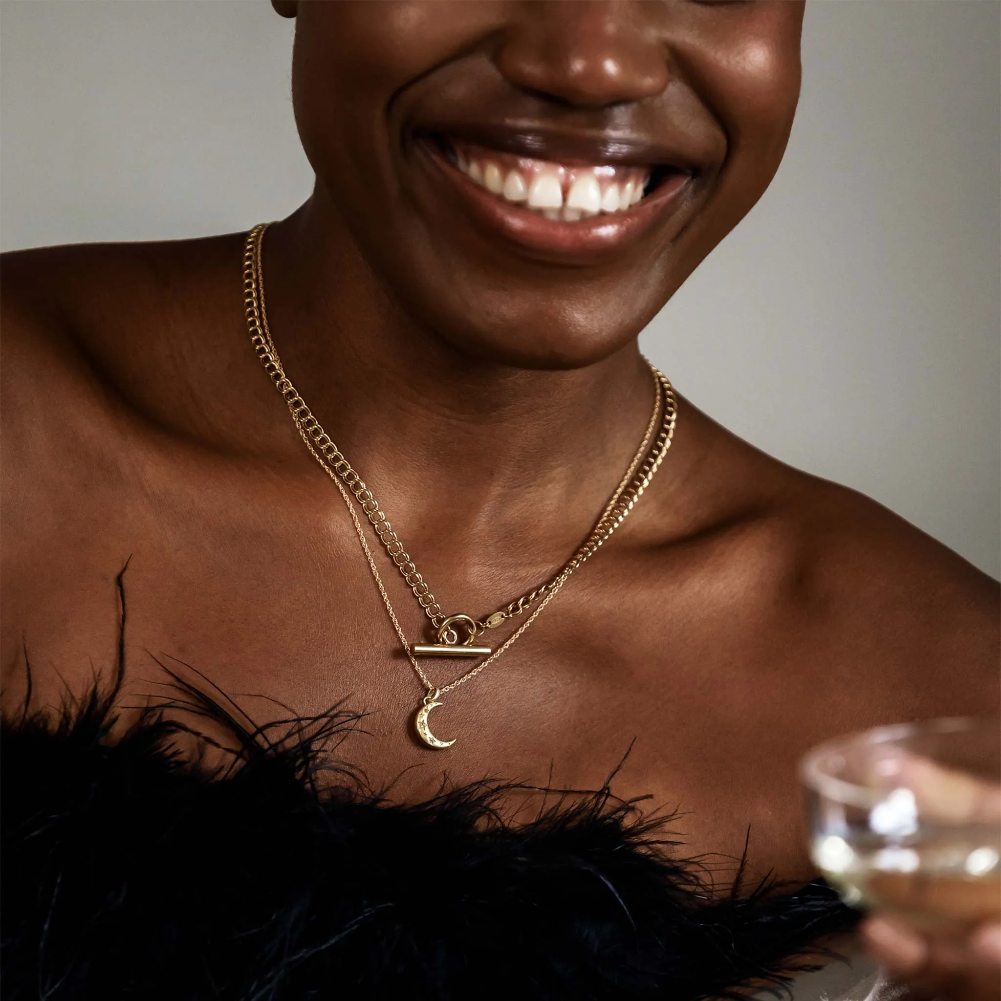 Morgan Double Curb Toggle Necklace