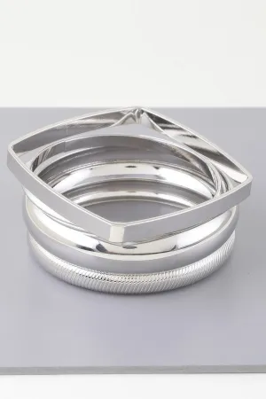 Silver shine thin and narrow silver bar bracelet