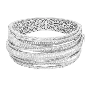 Multi Strand Baguette Bangle