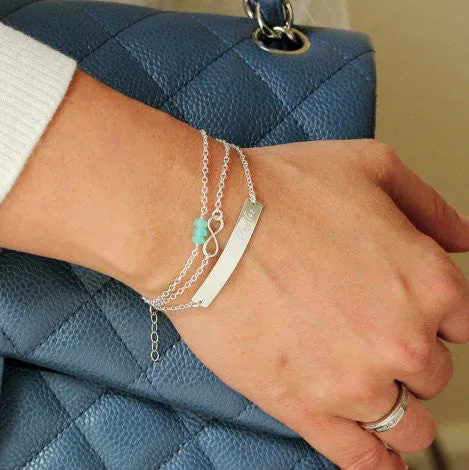 Nameplate Bar Bracelet, 1.25" Bar