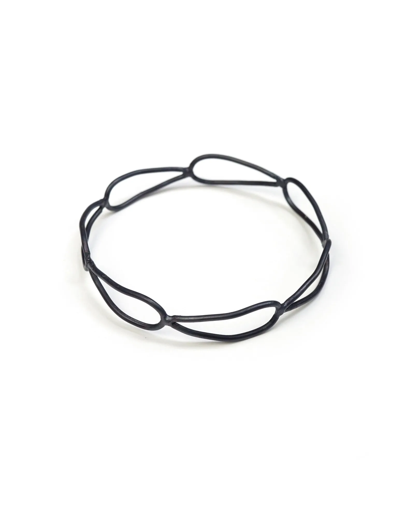 narrow monument bracelet in steel