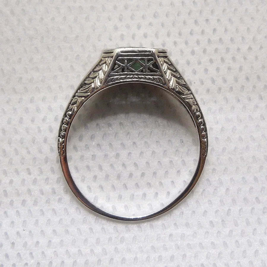 Natural 2 carat Citrine Set in Edwardian Style Filigree Mounting