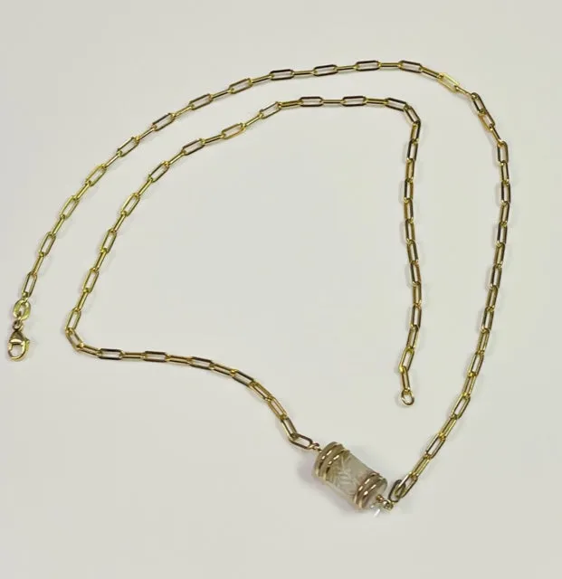 Natural Barrel Quartz Necklace