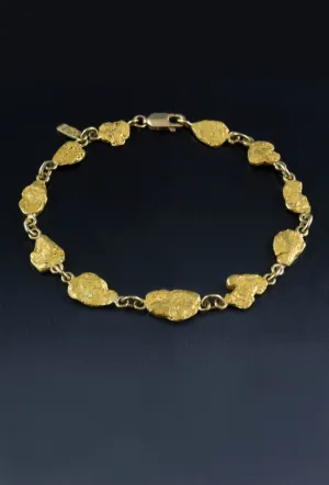 Natural Gold Nugget Bracelet