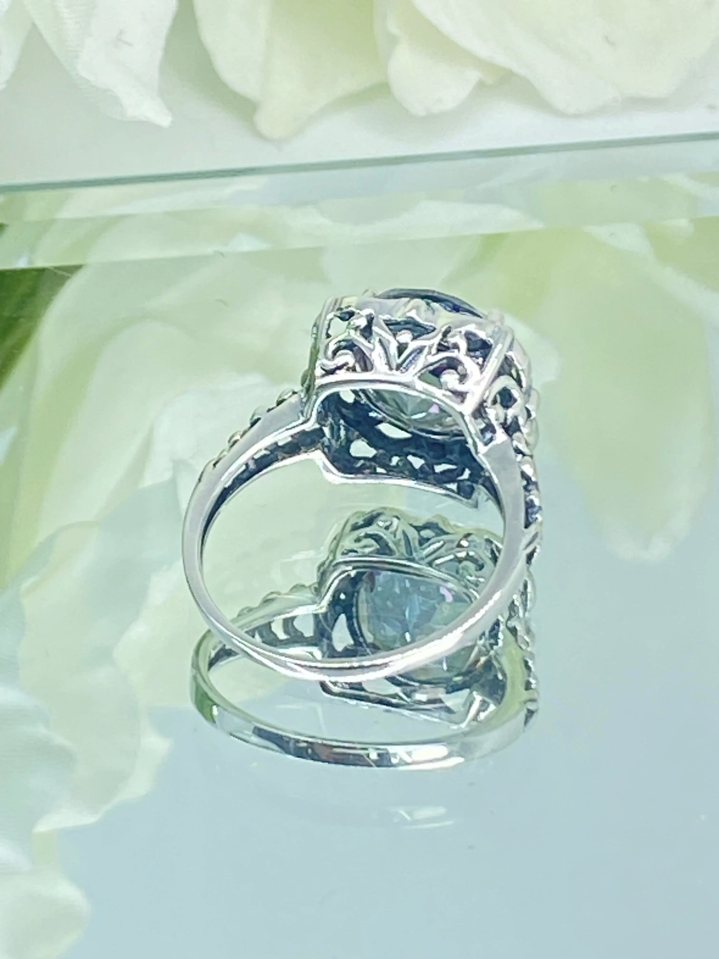 Natural Mystic Topaz Victorian Ring #D103