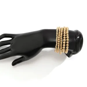 Newly 5pcs Gold Silver Plated Ball Chain Bracelet Set