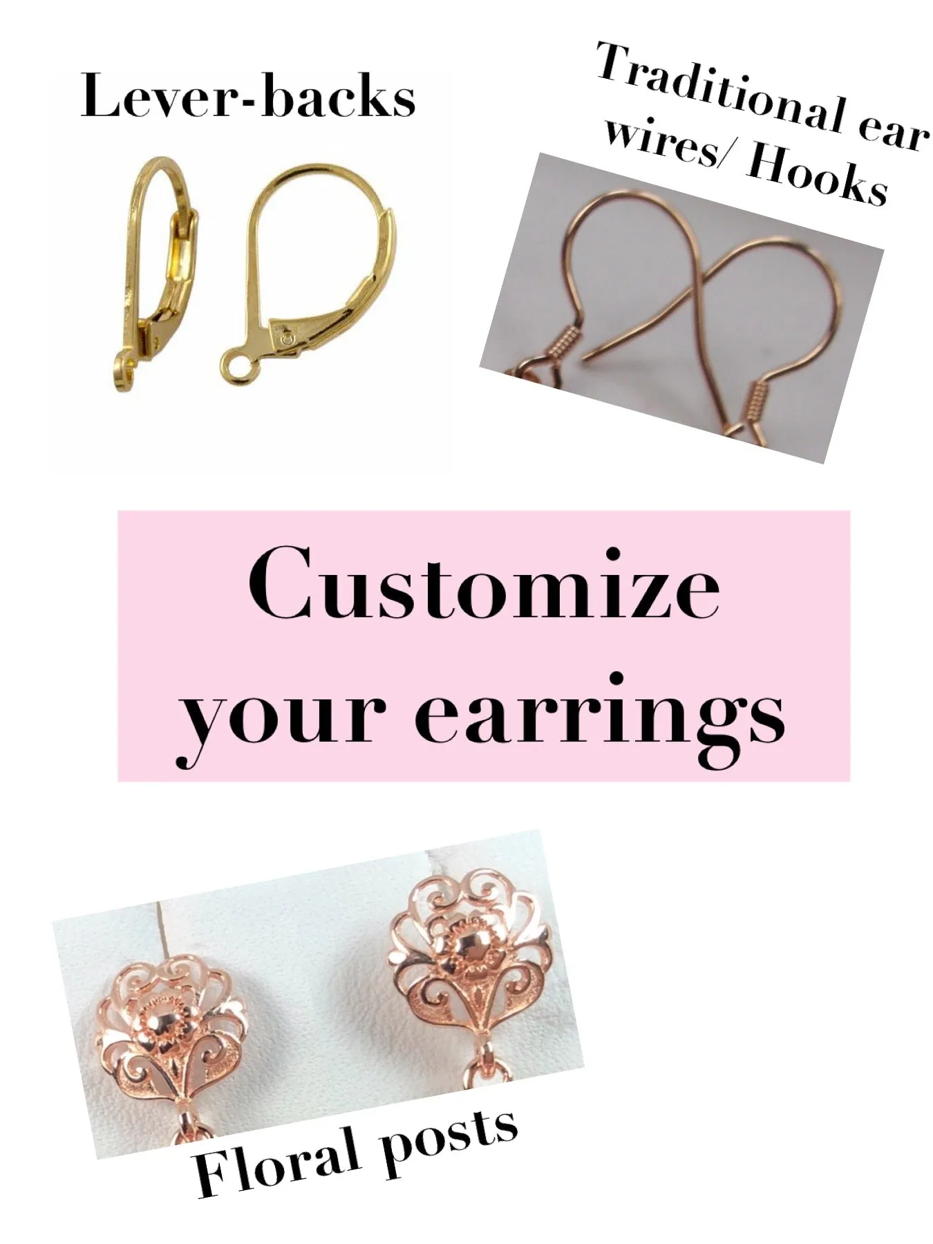 Opal Earrings, Rose Gold plate Filigree, Vintage Edwardian Jewelry #E70