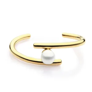 PARALLELS PEARL CUFF BRACELET